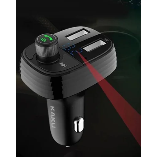 KAKU Jingying Bluetooth FM Transmitter + autós töltő  3.4A 2xUSB MP3 fekete (KSC-184) - 6