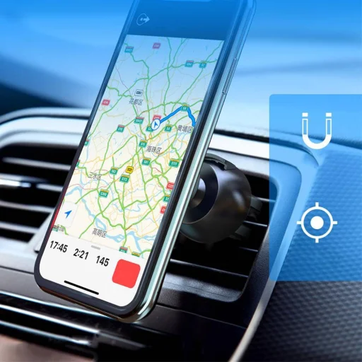 KAKU Yanhand Univerzális mágneses szellőzőre helyezhető autós telefontartó fekete (KSC-425A) - 3