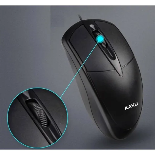 KAKU Yuantu három gombos optikai egér USB fekete (KSC-355) - 5