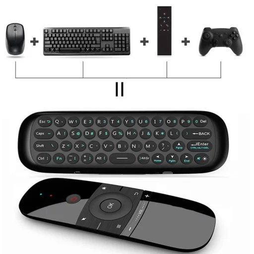 USB-s Univerzális Vezeték nélküli távirányító billentyűzettel 2.4G USB fekete angol kiosztás - 8