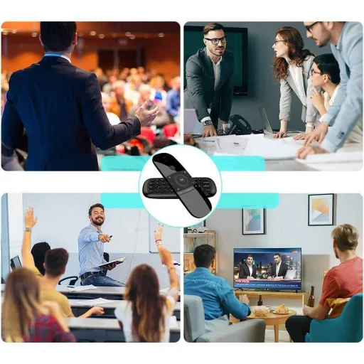 USB-s Univerzális Vezeték nélküli távirányító billentyűzettel 2.4G USB fekete angol kiosztás - 5