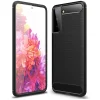 Samsung S21 Armored szénszál mintájú TPU tok fekete thumbnail