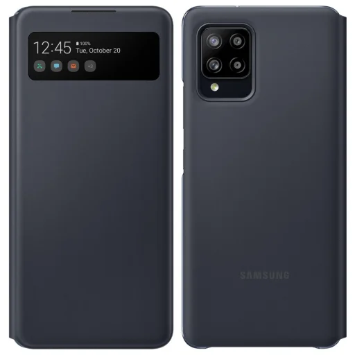 Samsung Smart S View fliptok Intelligent Display móddal Samsung Galaxy A42 5G Készülékhez fekete színben - 5