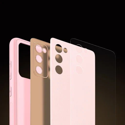 Samsung Galaxy S20 FE 5G Dux Ducis Yolo Elegáns Tok  TPU és PU anyagból készülékhez rózsaszín színben - 8