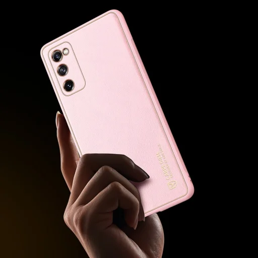Samsung Galaxy S20 FE 5G Dux Ducis Yolo Elegáns Tok  TPU és PU anyagból készülékhez rózsaszín színben - 11