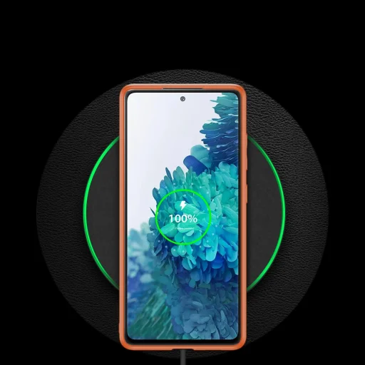 Dux Ducis Yolo Elegáns Tok  TPU és PU anyagból Samsung Galaxy S20 FE 5G készülékhez narancs színben - 10