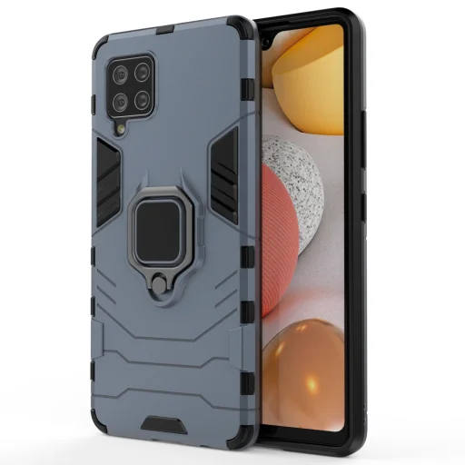 Ring Armor Case Kickstand telefontok Samsung Galaxy A42 5G készülékhez kék színben - 6