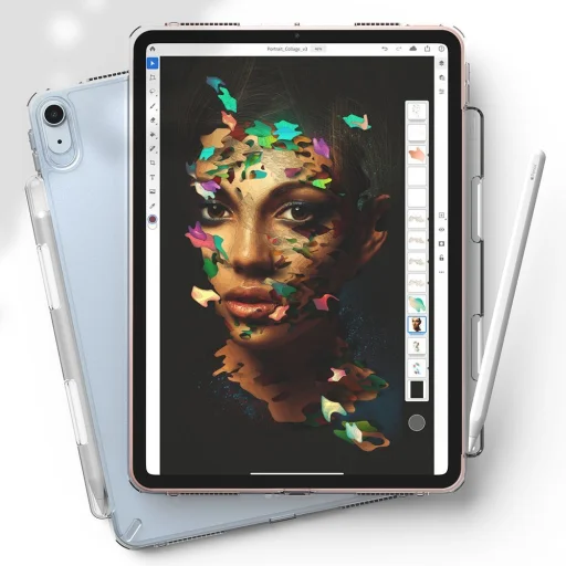 iPad Air 4 2020 / 5 2022 tok áttetsző, fekete kerettel Ringke Fusion PC és TPU (FSAP0059) - 8
