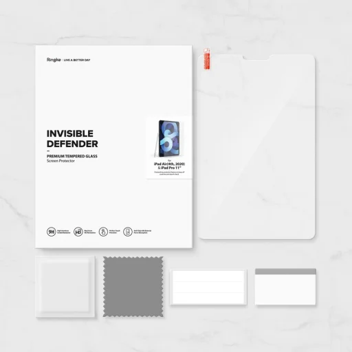 Ringke Invisible Defender ID 0.33 mm 9H kijelzővédő üvegfólia iPad Pro 11'' 2020 / iPad Pro 11'' 2018 / iPad Air 2020 készülékekhez - 11