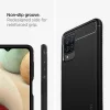 Samsung GALAXY A12 készülékhez matt fekete tok SPIGEN RUGGED ARMOR  thumbnail