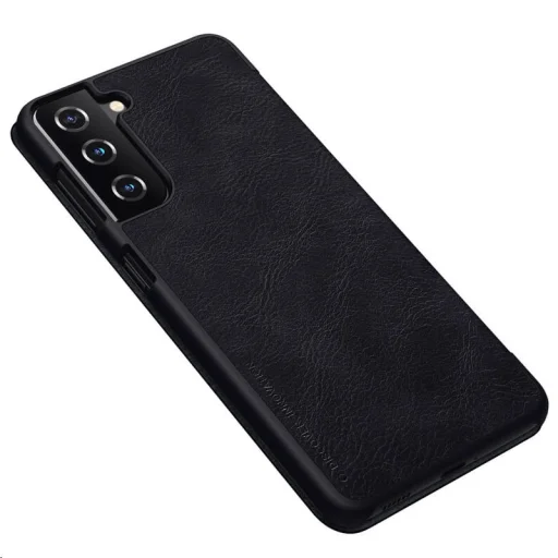 Samsung S21+ Plus Nillkin Qin bőr fliptok fekete - 3