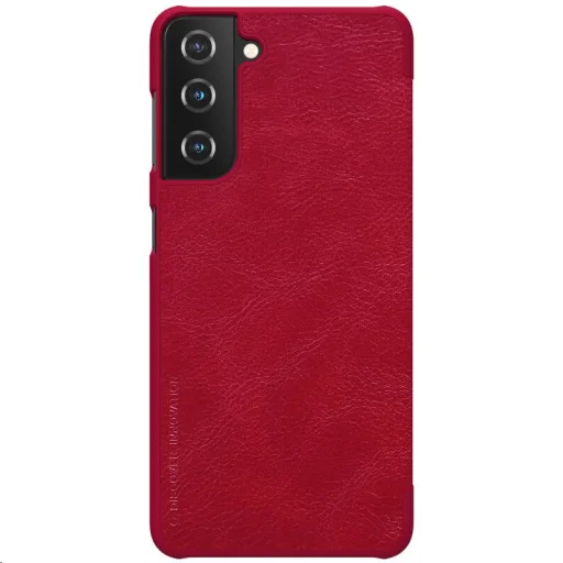Samsung S21+ Plus Nillkin Qin bőr fliptok piros - 2