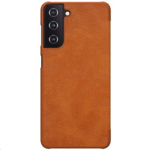 Samsung S21+ Plus Nillkin Qin bőr fliptok barna - 2