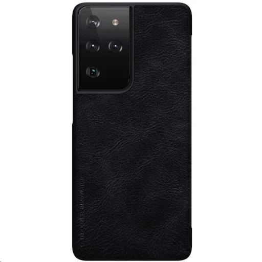Samsung S21 Ultra Nillkin Qin bőr fliptok fekete - 3