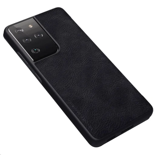 Samsung S21 Ultra Nillkin Qin bőr fliptok fekete - 4