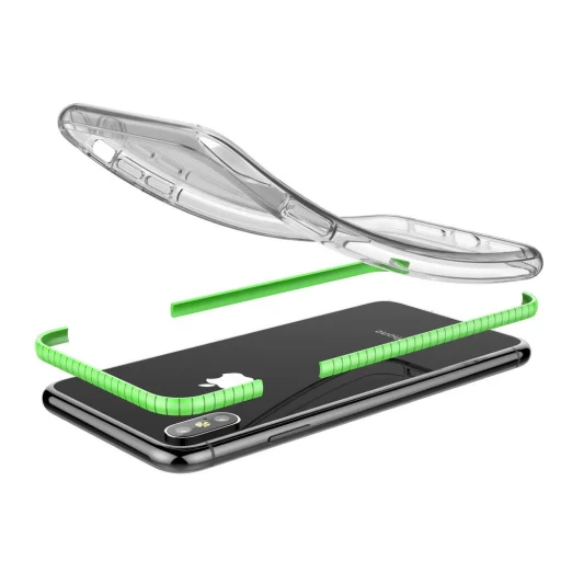 Spring átlátszó TPU tok színes kerettel Huawei P30 Pro sötétkék - 5