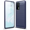 Szénszál mintájú TPU tok Huawei P40 kék - 1
