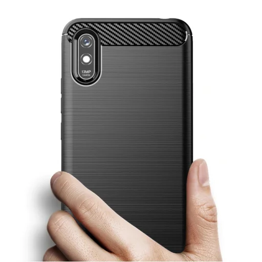 Xiaomi Redmi 9A Carbon mintájú TPU tok kék - 2