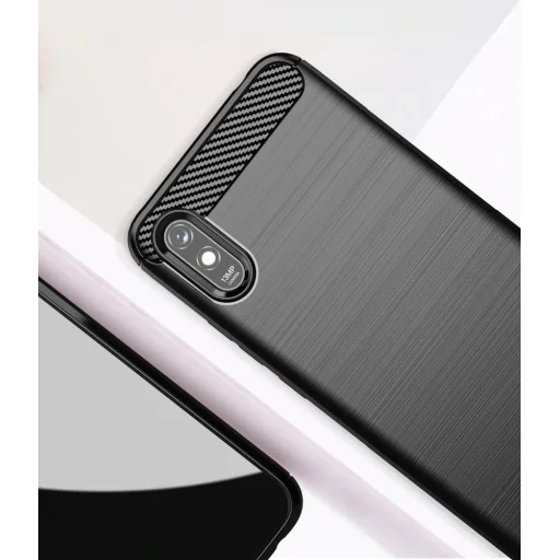 Xiaomi Redmi 9A Carbon mintájú TPU tok kék - 4
