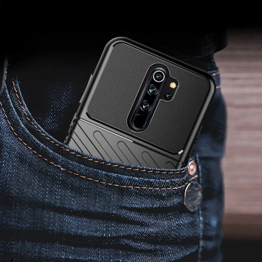 Thunder fokozott védelmet biztosító flexibilis TPU tok Xiaomi Redmi 9 fekete - 10