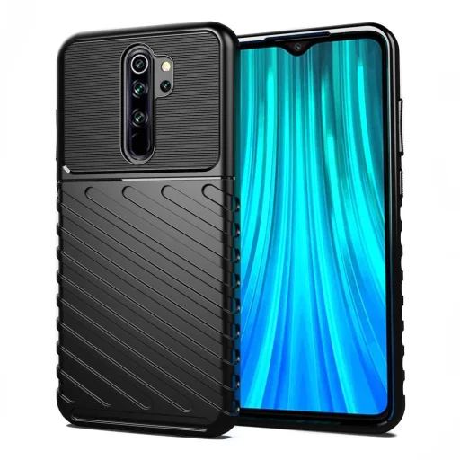 Thunder fokozott védelmet biztosító flexibilis TPU tok Xiaomi Redmi 9 fekete - 1