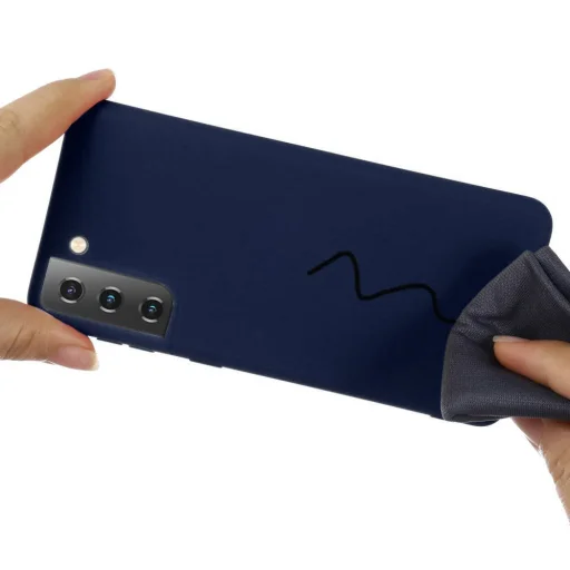 SAMSUNG GALAXY S21+ Plus Szilikon tok sötétkék - 2