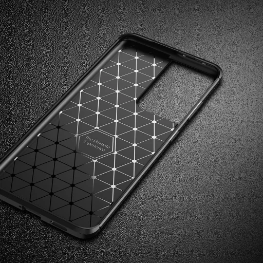 Samsung S21 Ultra Armored szénszál mintájú TPU tok kék - 3