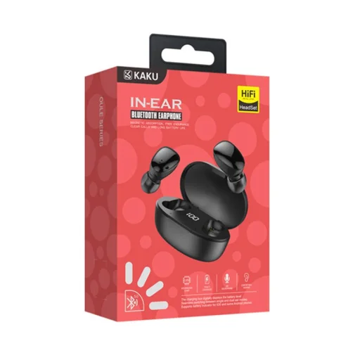 KAKU TWS Bluetooth vezeték nélküli fülhallgató töltő tokkal fekete (KSC-440) - 4