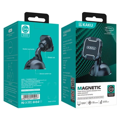 KAKU Univerzális mágneses műszerfalra helyezhető autós telefontartó fekete (KSC-425C) - 5