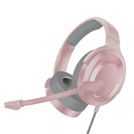 Baseus Gamo USB gamer fejhallgató mikrofonnal pink (NGD05-04) - 2