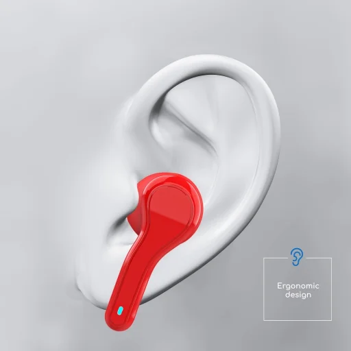 QUOA K28 TWS Bluetooth vezeték nélküli fülhallgató piros - 3