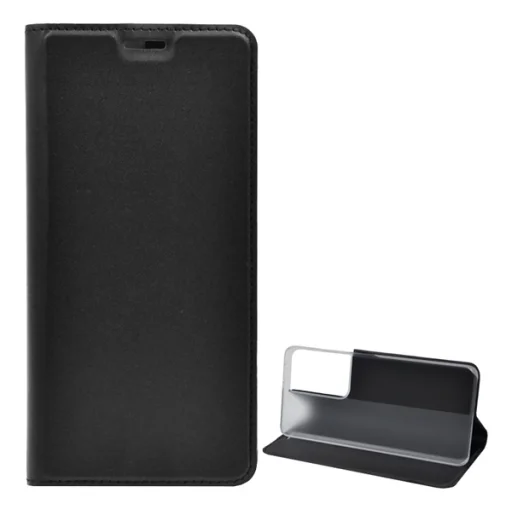 Samsung S21 Ultra Oldalra nyíló fliptok fekete - 1