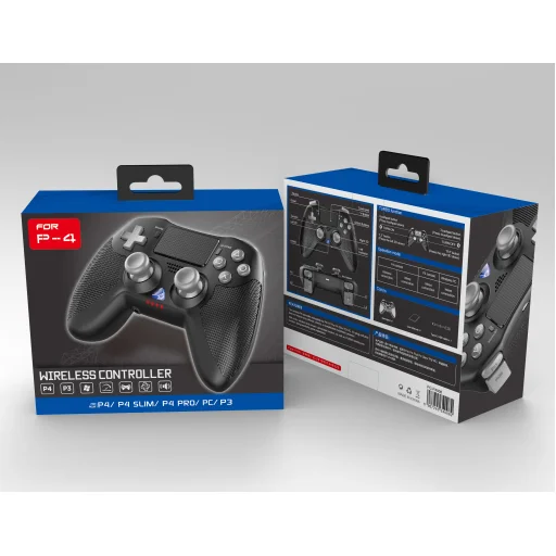 iPega 4008 Bluetooth Gamepad vibrációval Android/iOS/PS4/PS3/PC fekete - 3