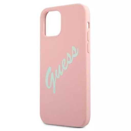 iPhone 12 Pro MAX Guess GUHCP12LLSVSPG Silicone Vintage tok Pink - 3