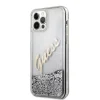 iPhone 12 Pro MAX Guess GUHCP12LGLVSSI Liquid Glitter Vintage PC tok ezüst thumbnail