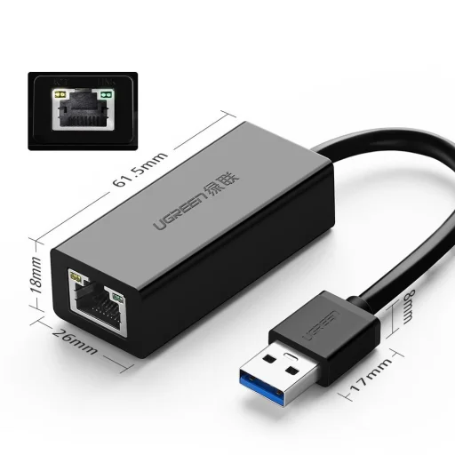 Ugreen USB 3.2 Gen 1 1000Mbps Gigabit külső hálózati adapter fehér (CR111 20255) - 8