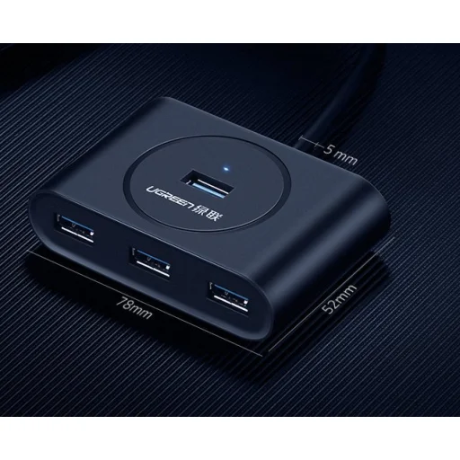 Ugreen USB 3.2 Gen 1 elosztó HUB 4xUSB fekete (CR113 20291) - 14