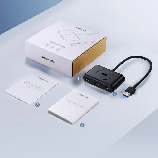 Ugreen USB 3.2 Gen 1 elosztó HUB 4xUSB fekete (CR113 20291) - 29