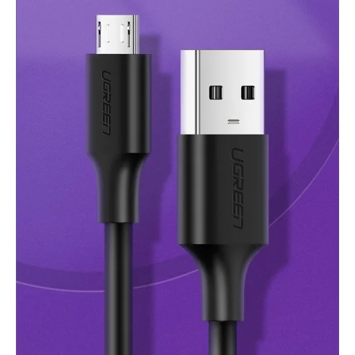 Ugreen USB - micro USB adat és töltő kábel 2.4A 480Mbps 1.5m fekete (US289 60137) - 12