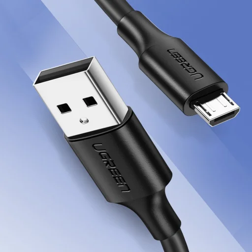 Ugreen USB - micro USB adat és töltő kábel 2.4A 480Mbps 1.5m fekete (US289 60137) - 3