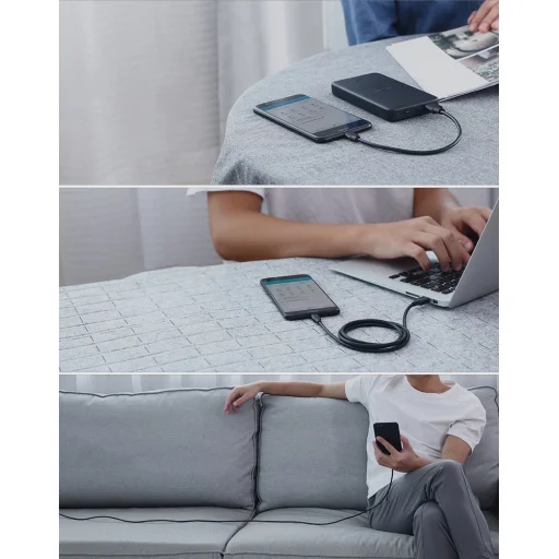 Ugreen USB - micro USB adat és töltő kábel 2.4A 480Mbps 1.5m fekete (US289 60137) - 8