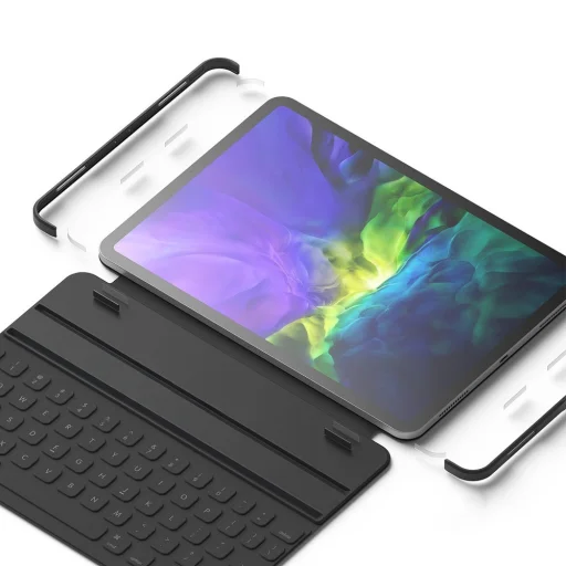 iPad Pro 11'' 2020 / iPad Pro 11'' 2018 fekete Ringke Frame Shield öntapadós védőkeret (Apple Pencil barát) (ACFS0001) - 12