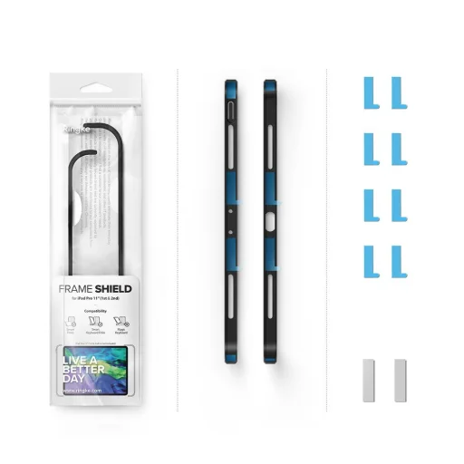 iPad Pro 11'' 2020 / iPad Pro 11'' 2018 fekete Ringke Frame Shield öntapadós védőkeret (Apple Pencil barát) (ACFS0001) - 6