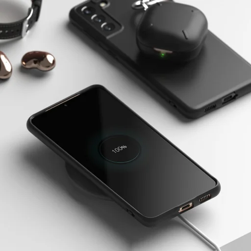 Samsung S21+ Plus Ringke Air S Ultravékony TPU gél tok fekete (ADSG0031) - 4