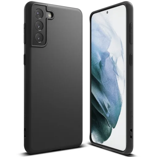 Samsung S21+ Plus Ringke Air S Ultravékony TPU gél tok fekete (ADSG0031) - 1