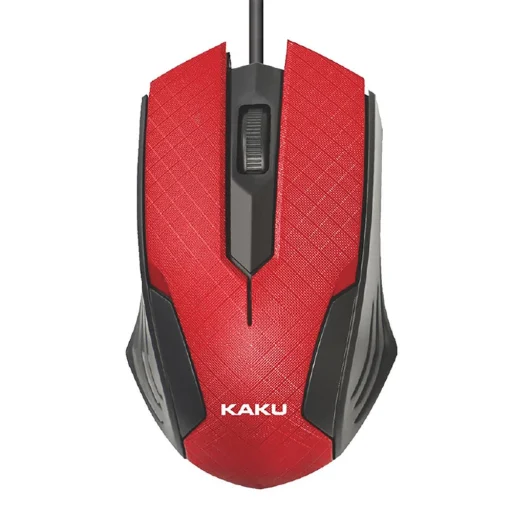 KAKU Langsi három gombos optikai egér USB piros (KSC-357) - 1