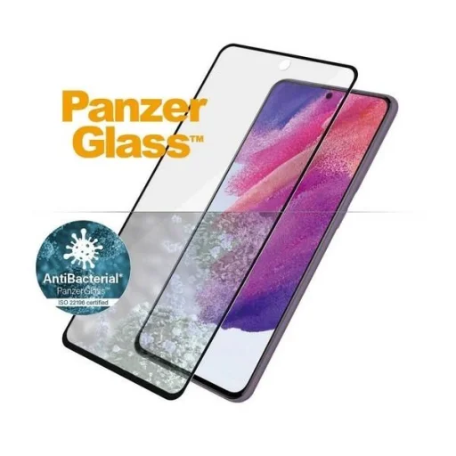 PanzerGlass E2E Microfracture antibakteriális üvegfólia Samsung Galaxy S21 FE - fekete kerettel üvegfólia - 4