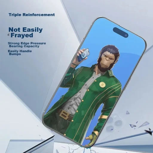 iPhone 14 Pro Max Fekete Blueo - Csillogásmentes Üvegvédő - 6