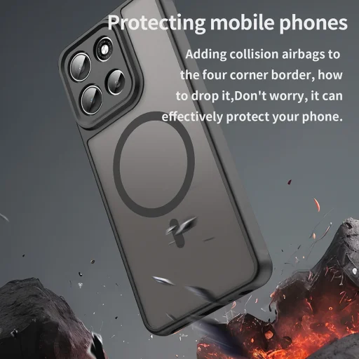 Motorola Moto G56 Techsuit HaloFrost II MagSafe - Fekete tok - 3