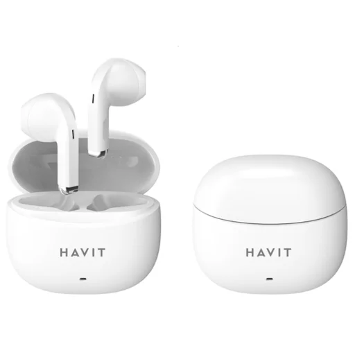 Vezeték nélküli fülhallgató (TW941) Havit - Mikrofonos, Bluetooth 5.3, True Wireless Stereo, Type-C, 250mAh - Fehér - 2
